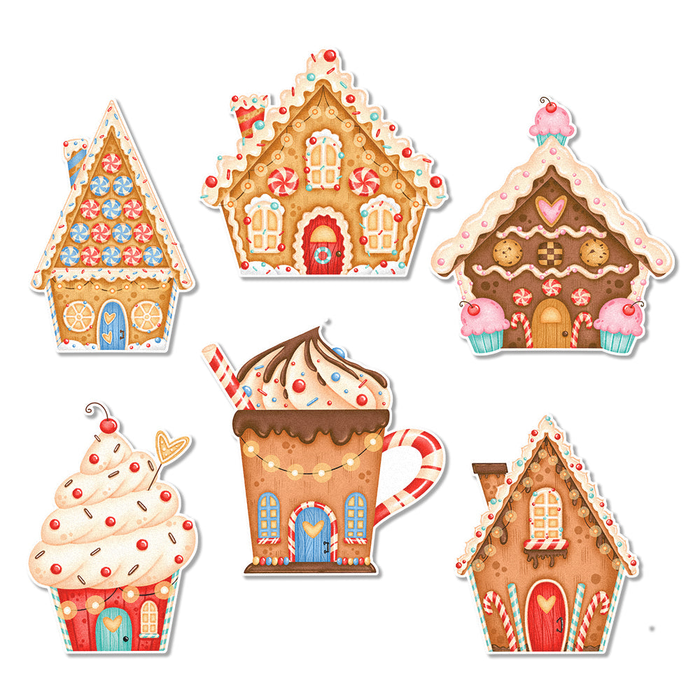 Gingerbread House 2025 Edible Cupcake Toppers