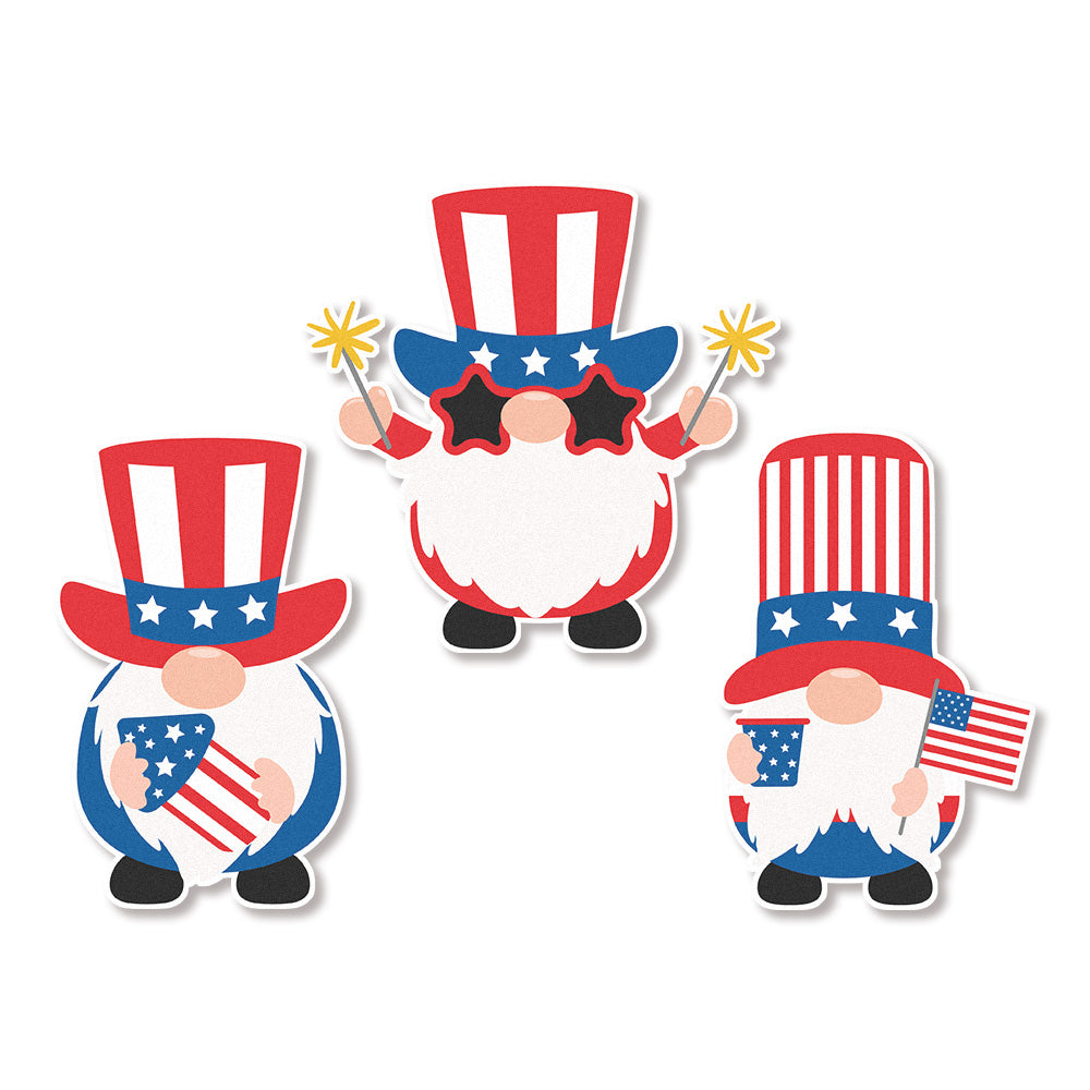 Happy 4th Gnomies Edible Cupcake Toppers