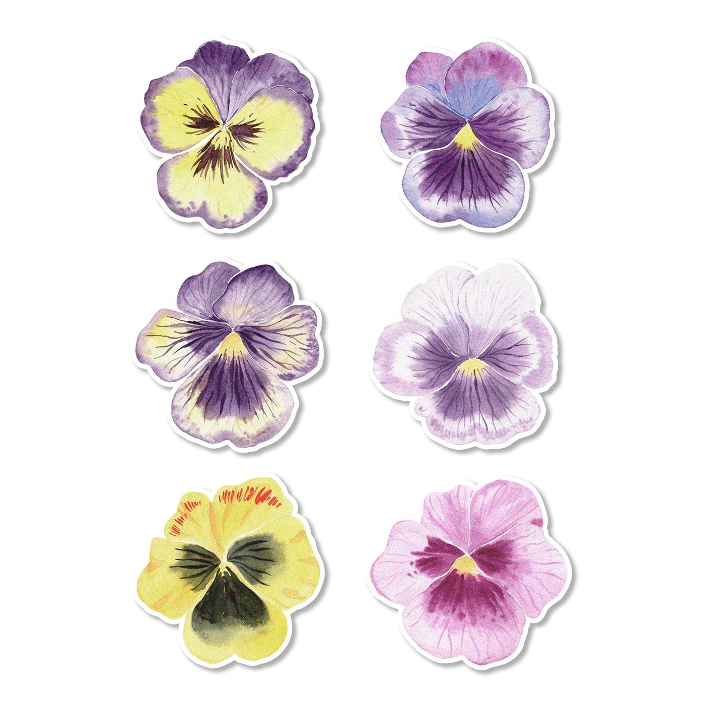 GFS - Purple Pansies Edible Cupcake Toppers