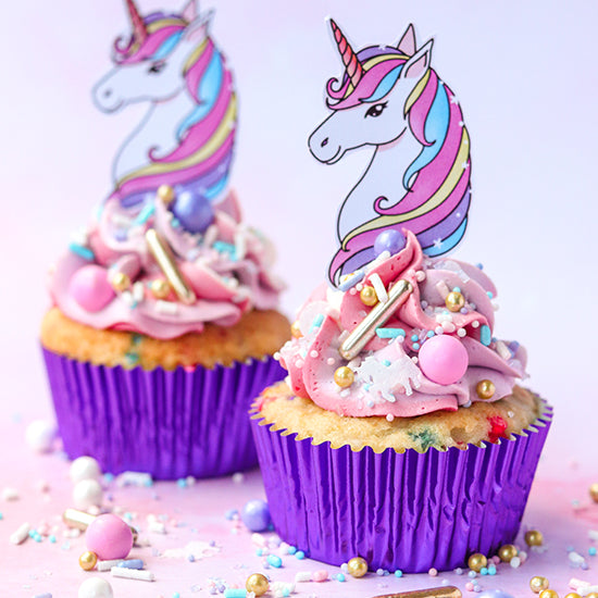 Unicorn Edible Cupcake Toppers