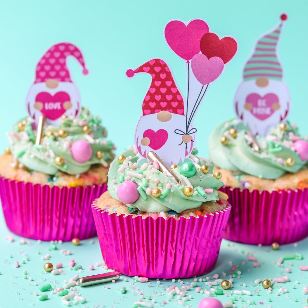 Gnome Edible Cupcake Toppers
