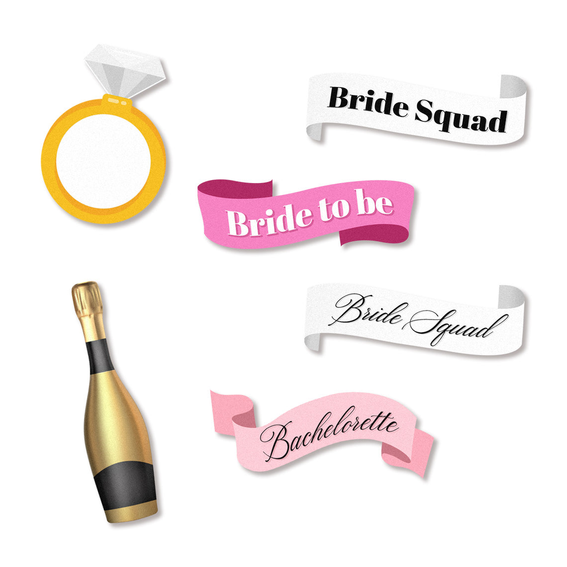 Bachelorette MINI Edible Cupcake Toppers