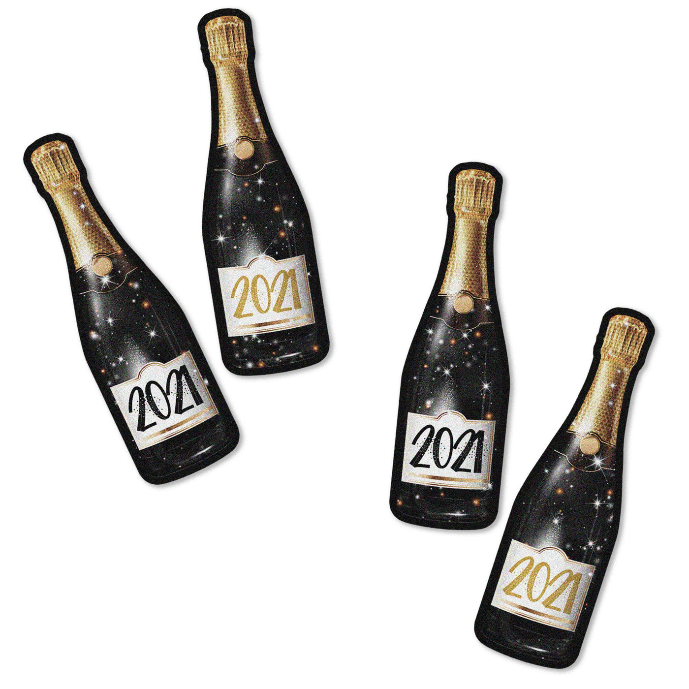 Champagne Bottle Edible Cupcake Toppers