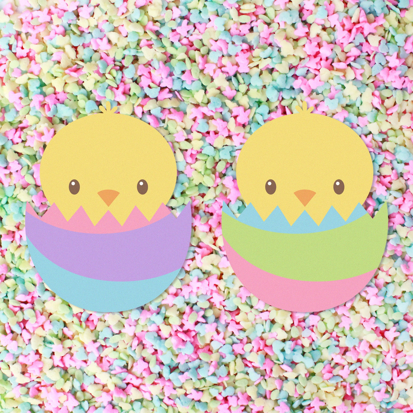 Easter Chicks Edible Cupcake Toppers