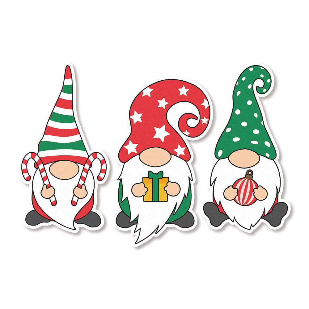 Christmas Gnomes Edible Cupcake Toppers