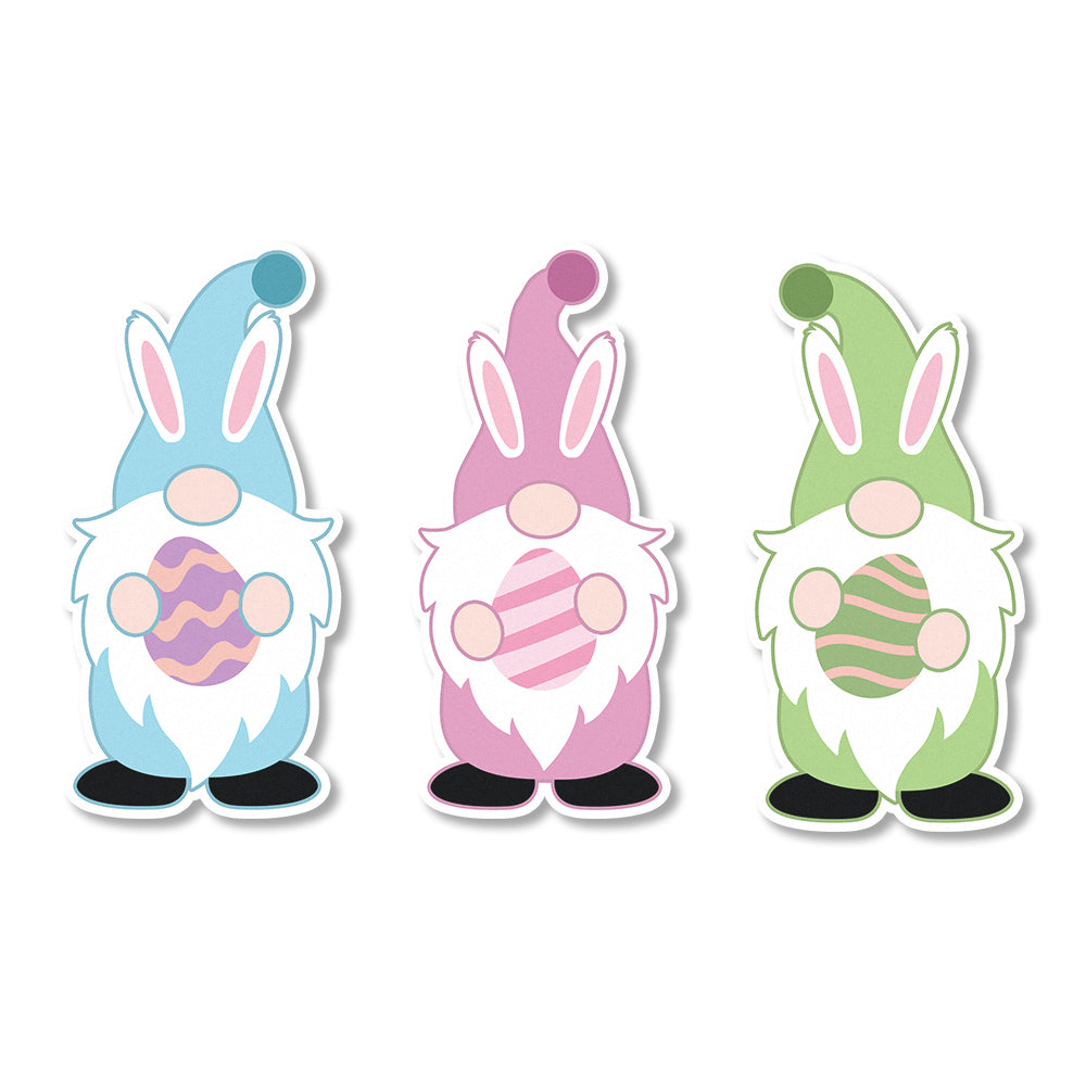 Easter Bunny Gnomes Edible Cupcake Toppers