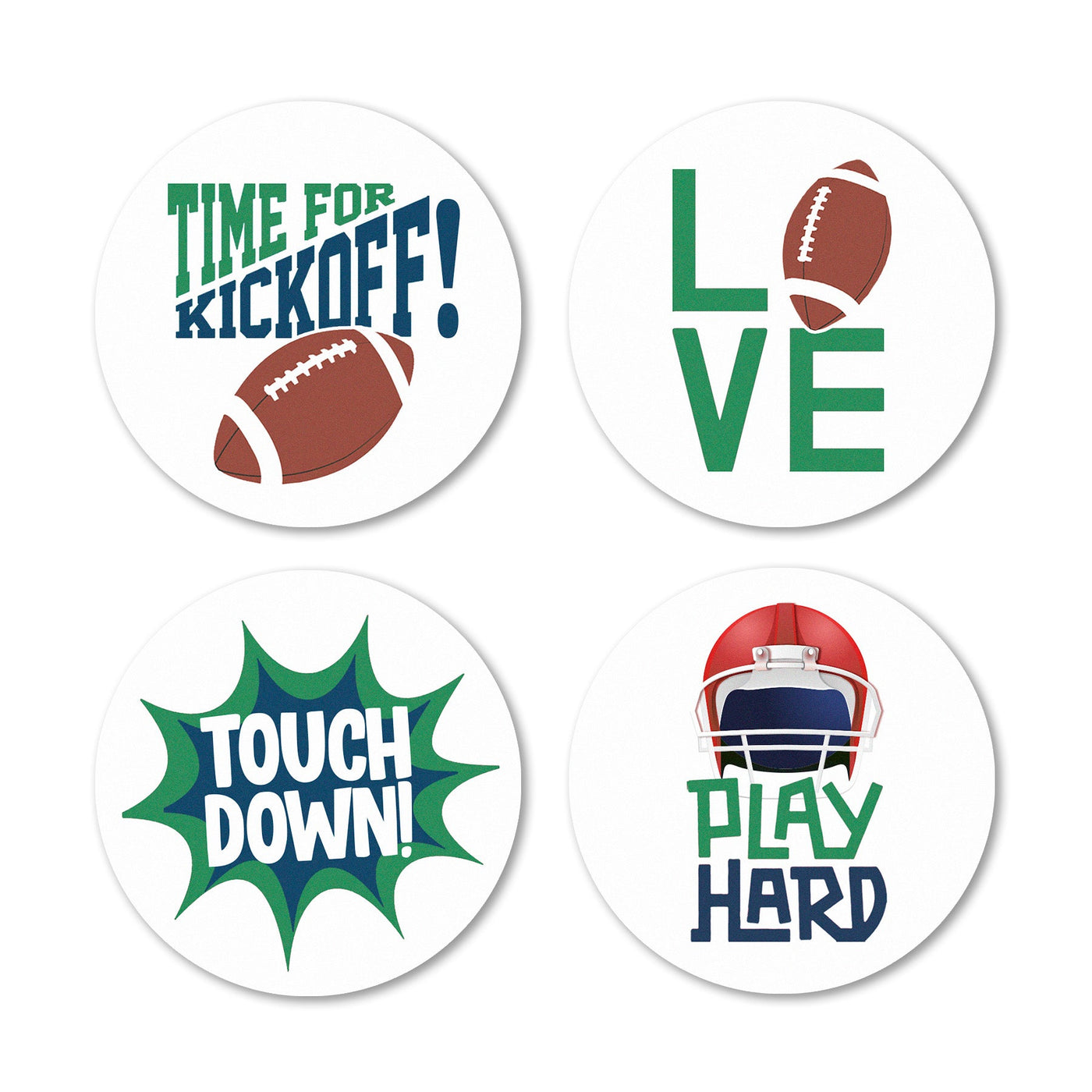 Football Edible Cookie & Cupcake Toppers