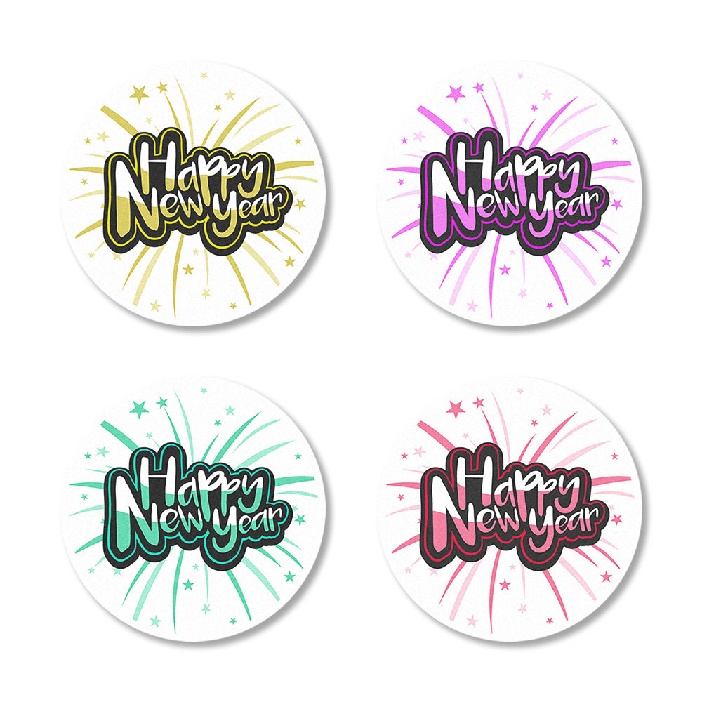 New Year Mini Edible Cookie & Cupcake Toppers