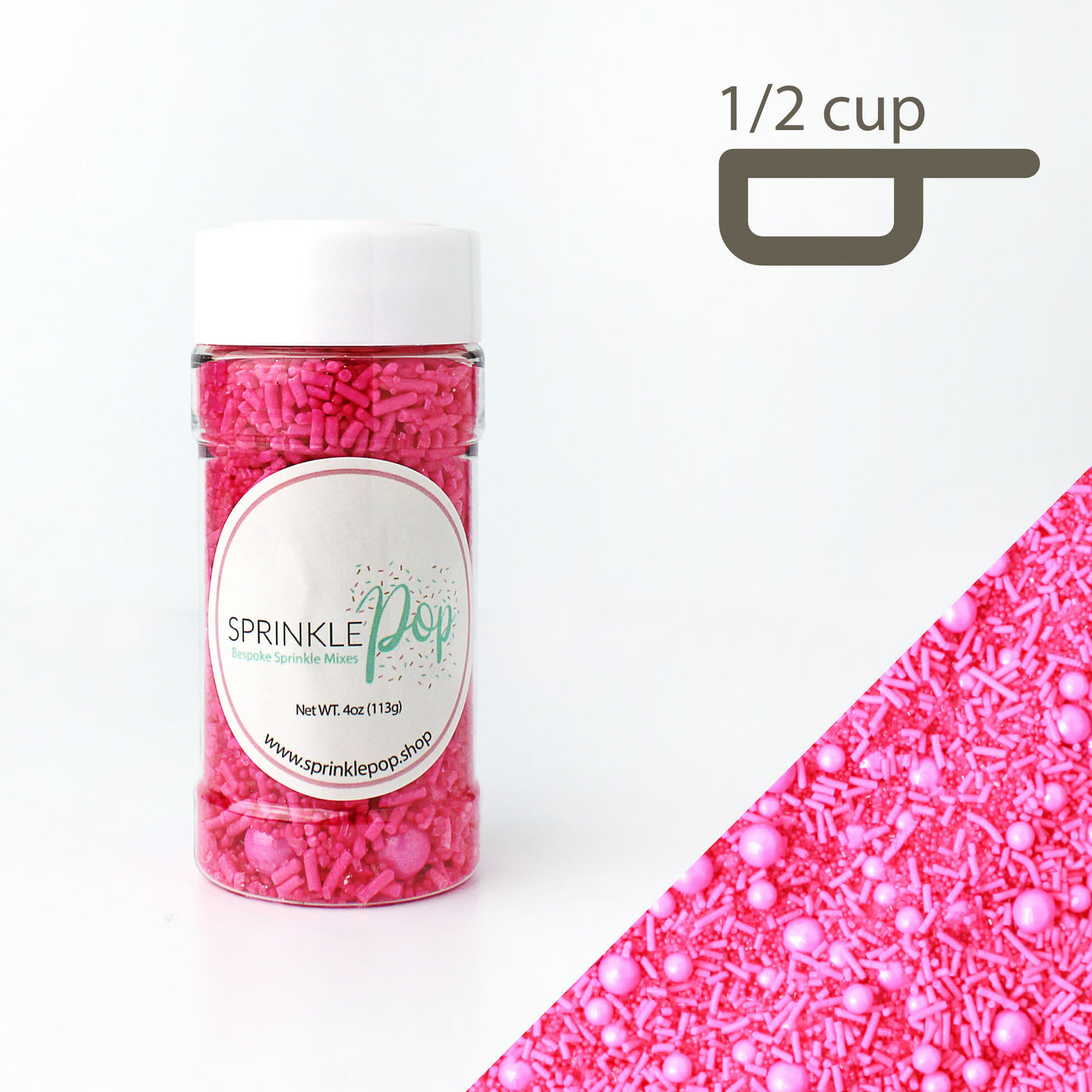 Solid Hot Pink Sprinkle Mix