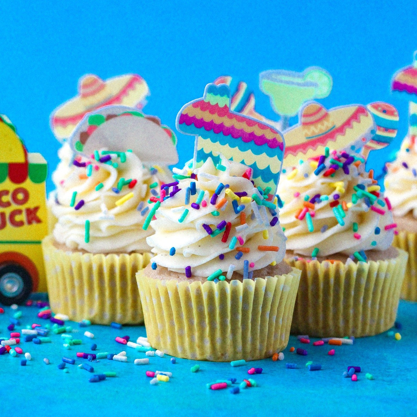 Fiesta Edible Cupcake Toppers