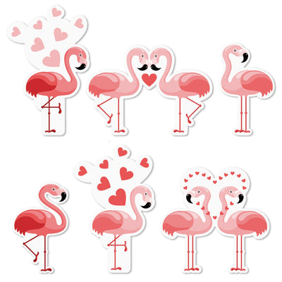 Kissing Flamingos Cupcake Toppers
