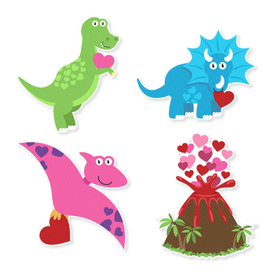 Love-a-saurus Edible Cupcake Toppers