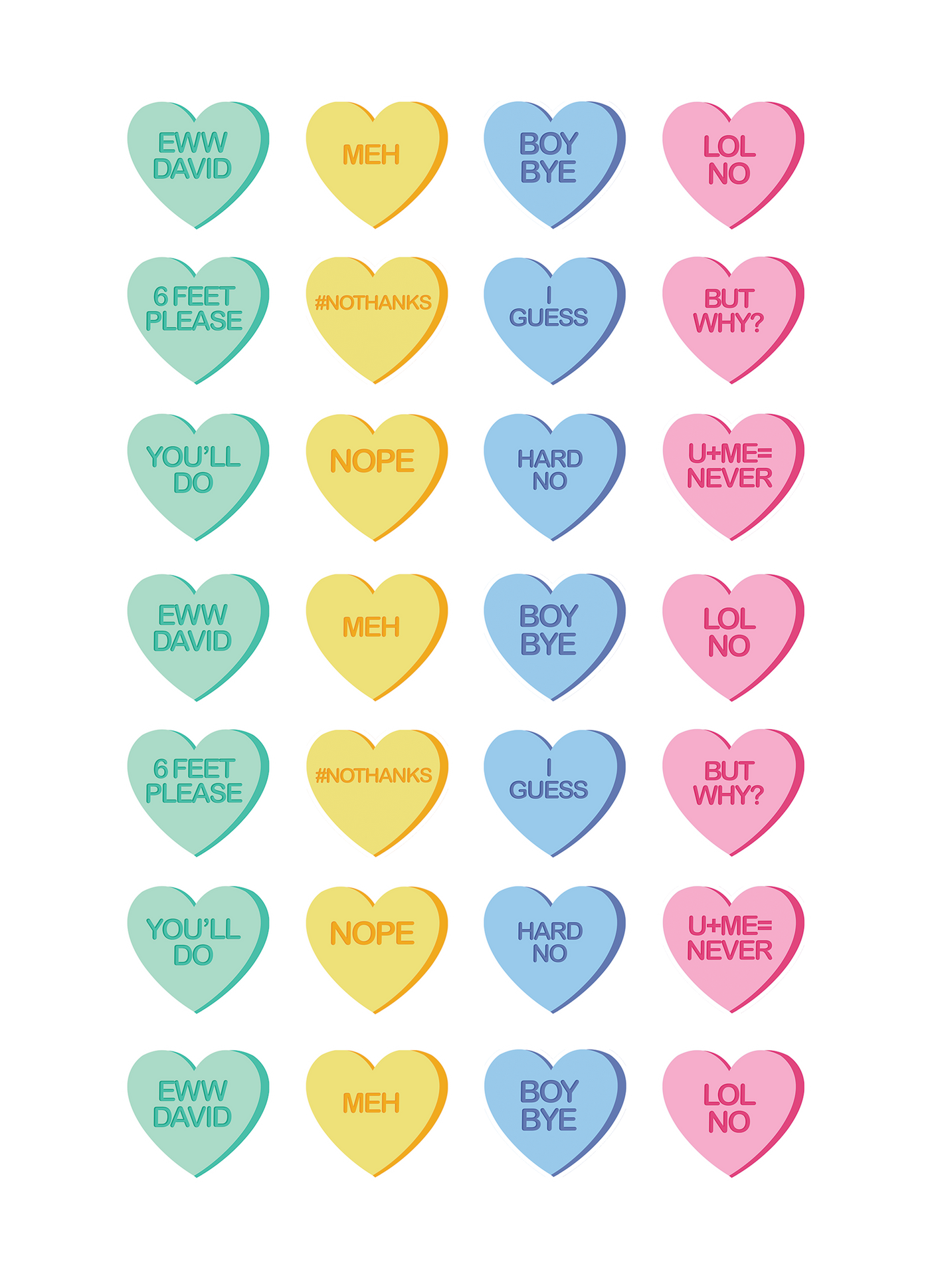 Snarky Conversation Hearts