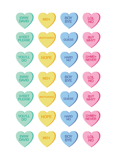 Snarky Conversation Hearts