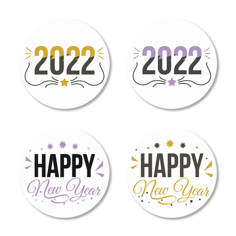New Year Edible Cookie & Cupcake Toppers