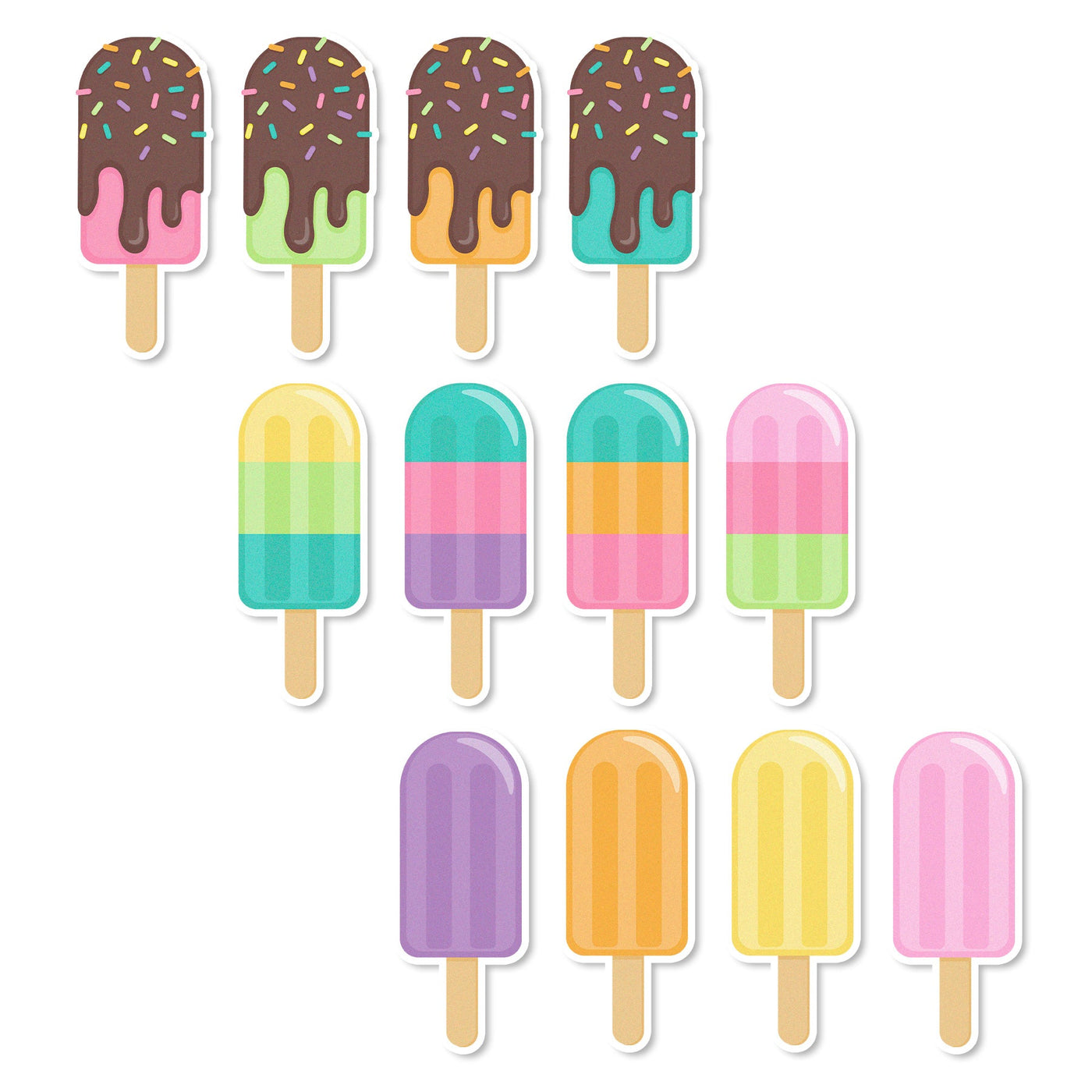 Summer Popsicles Edible Cupcake Toppers