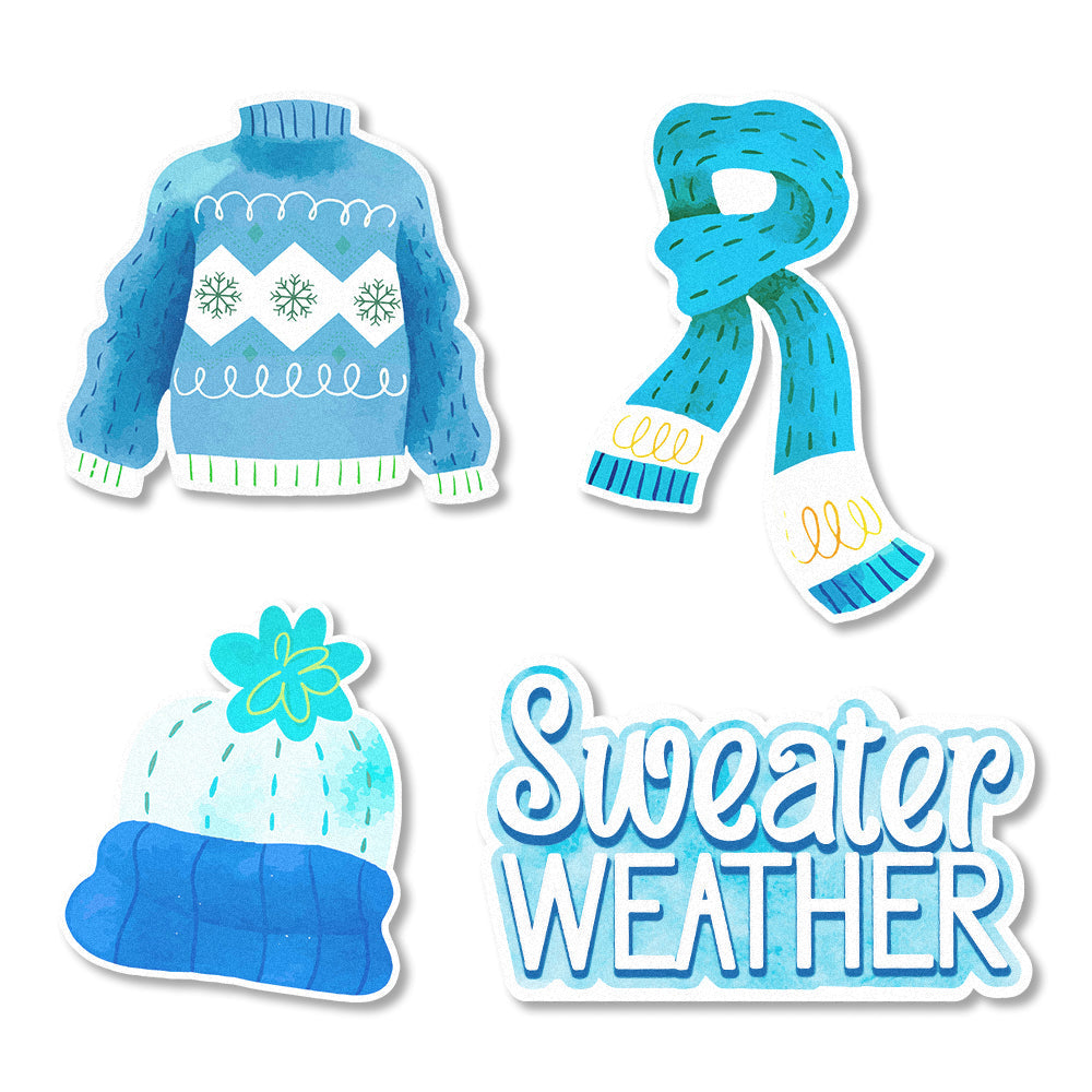Sweater Weather Edible Cupcake Toppers
