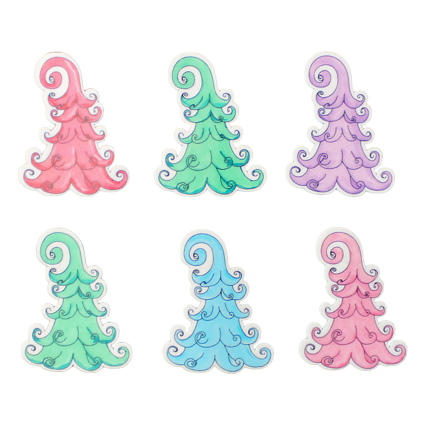Whimsical Trees Edible Cupcake Toppers